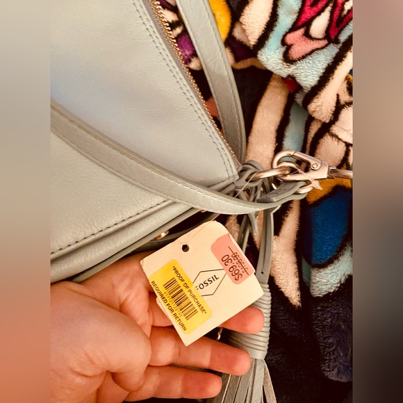 💖 BRAND NEW FOSSIL BLUE CROSSBODY PURSE💖 - Picture 4 of 7